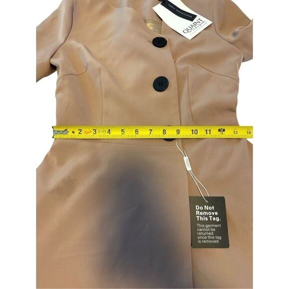 Quaint size 34 tan brown button jacket - NWT - Picture 9 of 13